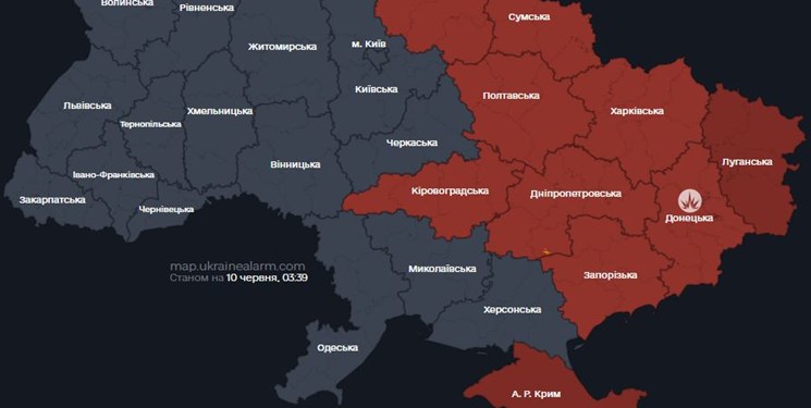 هشدار حمله هوایی در اوکراین و انفجارهای متعدد در اودسا